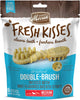 Merrick Fresh Kisses Double-Brush Mint Breath Strips Grain Free Dental Dog Treats - BESTMASCOTA.COM