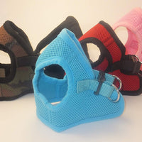Arnés para perros de malla suave, cómodo para razas pequeñas, cachorros, juguetes, de 2 a 16 lb, en color rosa bebé, azul, negro, rojo, camuflado en tamaño pequeño, mediano, grande y extra grande - BESTMASCOTA.COM