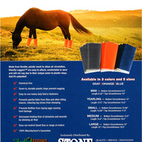 Shoofly - Leggins de caballo; previene picaduras de mosca pintorescos, reduce el estrés y el tope, material de malla de plástico sin químicos (mediano/naranja) - BESTMASCOTA.COM