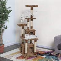 Go Pet Club F206 - Mueble para cama de mascotas, diseño de árbol de gatos, color negro - BESTMASCOTA.COM