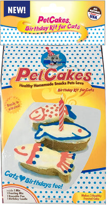 petcakes gato tarta de cumpleaños Kit 859989002778 bricolaje saludable esmerilado 3 peces pequeños mascota para tartas, 3.5