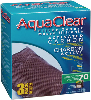 AquaClear Inserto de carbón activado, 70 galones acuarios, paquete de 3 - BESTMASCOTA.COM