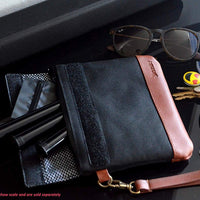 Bolsa a prueba de olores, 7.0 x 6.0 in, con piel vegana, forro de carbono, doble sellado, elegante cremallera impermeable, elimina olores fuertes, probado para perros - BESTMASCOTA.COM