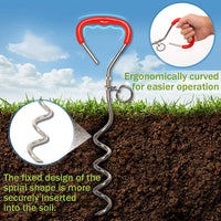DCSUIT Dog Tie Out Cable Stake - 30 FT Rope Escape Proof Reflective Leash Heavy Duty Antirust Safety Swivel Clasp Easy Control for SML Dogs Play/Training in The Yard/Camping/Garden,Traveling Outdoor - BESTMASCOTA.COM