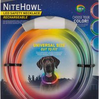 NiteHowl LED Safety Necklace, Universal, Reusable Visibility Necklace for Pets - BESTMASCOTA.COM