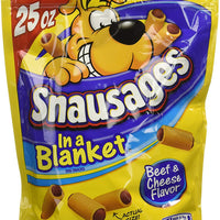 snausages en una manta Carne de Vacuno & Queso Sabor perro aperitivos, 25 oz (Pack de 4) - BESTMASCOTA.COM