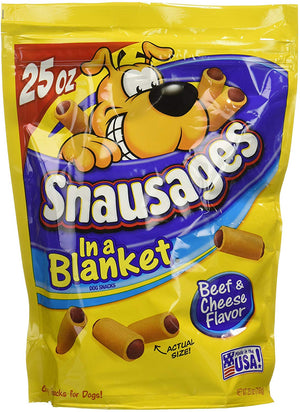 snausages en una manta Carne de Vacuno & Queso Sabor perro aperitivos, 25 oz (Pack de 4) - BESTMASCOTA.COM