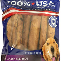 Mascota fábrica 78264 beefhide | masticables de perro, 99% Digestivo, crudo para mantener a los perros ocupado, 100% natural, mantequilla de maní con sabor a Retriever rollos, 10 unidades, en tamaño de 8", fabricado en EE. UU. - BESTMASCOTA.COM