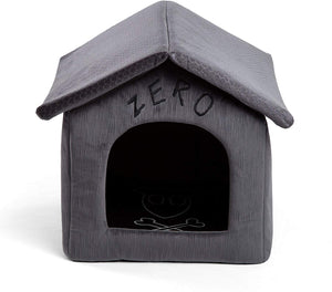 Disney Pesadilla antes de Navidad Zero Portable Pet Casa Cama Perro/Gato Cama con parte superior extraíble, bordado, se puede lavar a máquina., la suciedad/Resistente al agua inferior (disponible en dos tamaños) - BESTMASCOTA.COM