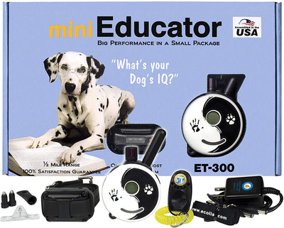 E-Collar - ET-300ZEN - Mini educador de entrenamiento a prueba de agua con control remoto de 1/2 milla - Collar estático, vibratorio y de estimulación de sonido con PetsTEK Dog Training Clicker - BESTMASCOTA.COM