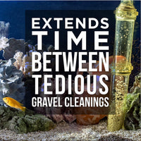 Limpiador para peceras, grava de acuario, elimina el exceso de alimentos y residuos de peces, naturalmente, elimina toxinas mejor que los conjuntos de bombeo, 2-en-1 solución funciona tanto en agua dulce como agua salada - BESTMASCOTA.COM