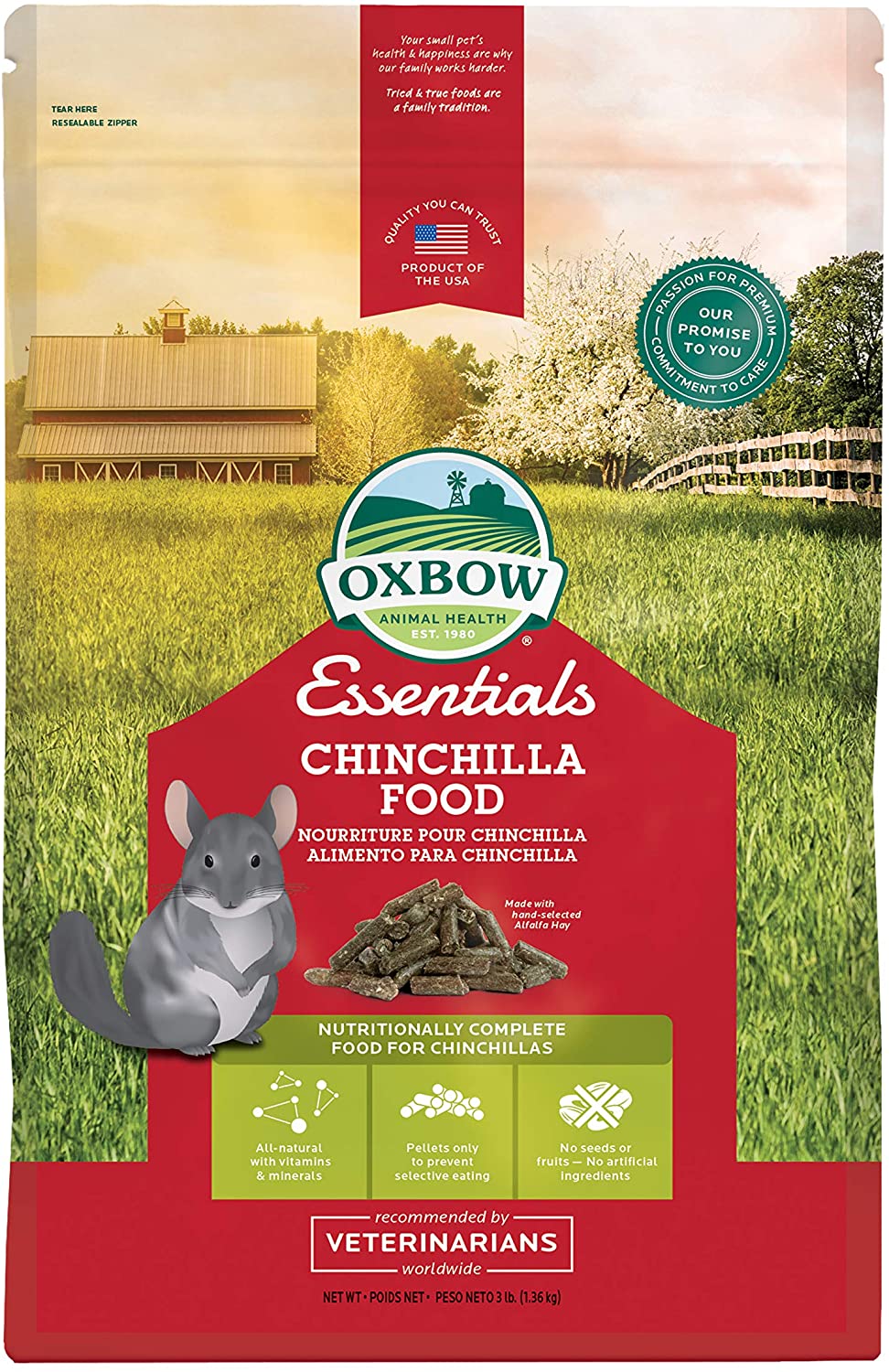 Oxbow Animal Health Chinchilla Fortified - BESTMASCOTA.COM