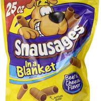 snausages en una manta Carne de Vacuno & Queso Sabor perro aperitivos, 25 oz (Pack de 4) - BESTMASCOTA.COM
