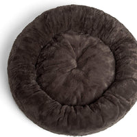 Best Friends by Sheri Lux Fur Donut Cuddler (varios tamaños) - Cama redonda para gatos y perros, alivio ortopédico, autocalentamiento y acogedor para un sueño mejorado, Prime, lavable a máquina, parte inferior resistente al agua, LUX - BESTMASCOTA.COM