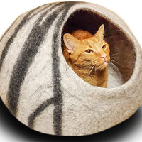 Meowfia - Cama de fieltro para gatos (tamaño mediano, hecha a mano, 100% lana de merino, para gatos y gatitos) - BESTMASCOTA.COM