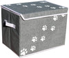 Feline Ruff - Caja de almacenamiento para juguetes de perro, tamaño grande Cesta de almacenamiento de juguetes para mascotas de 16.0 x 12.0 in con tapa. Cubo de lona plegable perfecto para juguetes y accesorios de gato. - BESTMASCOTA.COM