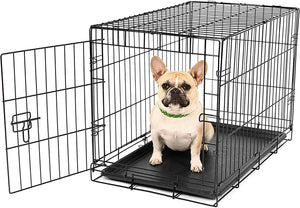 Carlson Pet Products - Caja de metal para perro con una sola puerta plegable y segura - BESTMASCOTA.COM