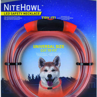 NiteHowl LED Safety Necklace, Universal, Reusable Visibility Necklace for Pets - BESTMASCOTA.COM