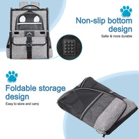 GoHimal Mochila transportadora para mascotas para perros y gatos, cachorros, diseño ventilado, transpirable, bolsa de gato para senderismo, viajes, camping, uso al aire libre