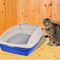 Van Ness CP5 Sifting Cat Pan/Litter Box with Frame, Blue/Gray - BESTMASCOTA.COM