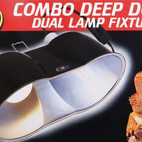 Zoo Med Combo Deep Cúpula doble lámpara Fixture - BESTMASCOTA.COM