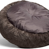 Best Friends by Sheri Lux Fur Donut Cuddler (varios tamaños) - Cama redonda para gatos y perros, alivio ortopédico, autocalentamiento y acogedor para un sueño mejorado, Prime, lavable a máquina, parte inferior resistente al agua, LUX - BESTMASCOTA.COM