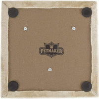 Árbol para gatos PETMAKER de 3 niveles y 2 juguetes colgantes, una zona de juego de 3 bolas y poste rascador, 27.5 pulgadas, color marrón - BESTMASCOTA.COM