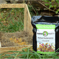 Farm Party - Herbal Hootenanny Nesting Herbs for Chickens (8 Ounces) Keeps Chicken Nesting Boxes Smelling Fresh Using Our All Natural Nesting Box Blend While Keeping Pests Away from the Chicken Coop - BESTMASCOTA.COM
