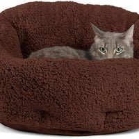 Best Friends by Sheri OrthoComfort Deep Dish Cuddler (varios tamaños) - Cojín para cama de gato y perro autocalentante para aliviar la articulación y mejorar el sueño - Lavable a máquina, parte inferior impermeable, Estándar - BESTMASCOTA.COM