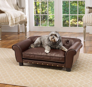 Enchanted Home Pet Brown Brisbane Tufted Pet Bed - BESTMASCOTA.COM