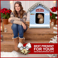 PETYELLA - Casa de gato climatizada para exteriores en invierno, resistente a la intemperie, fácil de montar - BESTMASCOTA.COM