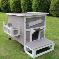 RockEVER - Refugio para gatos al aire libre con puerta de escape, a prueba de lluvia - BESTMASCOTA.COM