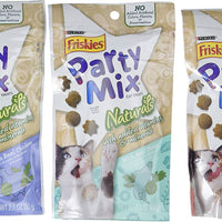 Friskies Naturals Party Mix Variety Pack (3 bolsas) 1 natural pollo, 1 natural Atún, salmón y 1 natural – WT neta 60 g (2.1 oz) - BESTMASCOTA.COM