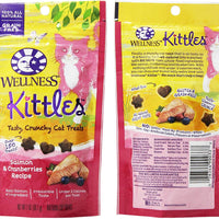 Wellness KITTLES gato Treat variedad Pack – 3 sabores (Pollo Y Arándanos, salmón y arándanos, y atún y arándanos sabores) – 2 oz cada (9 bolsas en total) - BESTMASCOTA.COM