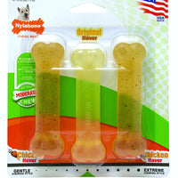 Juguetes para morder de huesos para perros, paquete triple, de Nylabone - BESTMASCOTA.COM