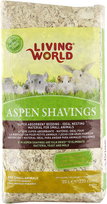 Living World virutas de madera de Aspen, 1220 pulgadas cúbicas., Versión original. - BESTMASCOTA.COM