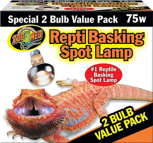 Zoo Med Repti Basking - Lámpara de techo (2 bombillas, 75 W) - BESTMASCOTA.COM