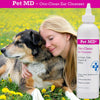 Pet MD otic Clean Limpiador de oídos para gatos y perros, guisante de olor, 8 onzas, fragancia de vainilla - BESTMASCOTA.COM