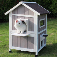 RockEVER - Refugio para gatos al aire libre con puerta de escape, a prueba de lluvia - BESTMASCOTA.COM