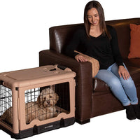 Pet Gear “The Other Door” 4 Door Steel Crate with Plush Bed + Travel Bag for Cats/Dogs - BESTMASCOTA.COM