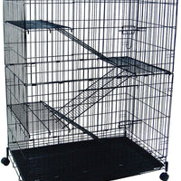 YML 4 Level Black Small Animal Cage - BESTMASCOTA.COM