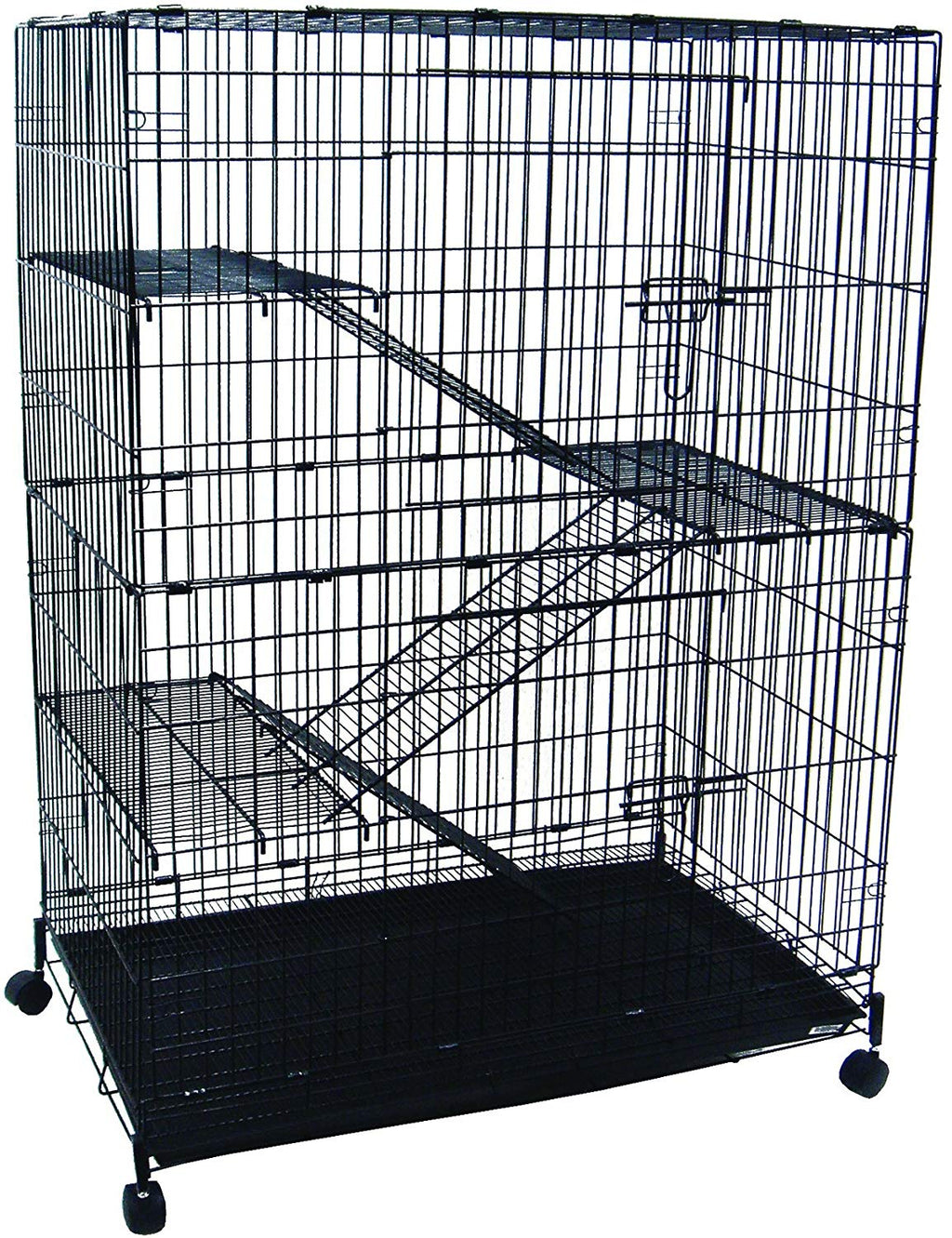 YML 4 Level Black Small Animal Cage - BESTMASCOTA.COM