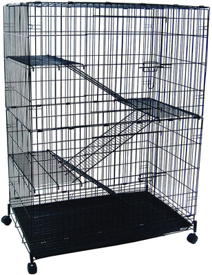 YML 4 Level Black Small Animal Cage - BESTMASCOTA.COM