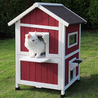 RockEVER - Refugio para gatos al aire libre con puerta de escape, a prueba de lluvia - BESTMASCOTA.COM