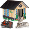 PETYELLA - Casa para gatos al aire libre (calefactada), fácil de montar, casas para gatos al aire libre - BESTMASCOTA.COM