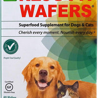 Sun chlorella- rejuv-a-wafers- Chlorella & Eleuthero Superfood Suplemento para perros y gatos (60 Obleas) - BESTMASCOTA.COM