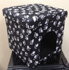 love2pet Foldable Portable Cat Paw Palace, carbón/blanco (Charcoal with White Paw Prints) - BESTMASCOTA.COM