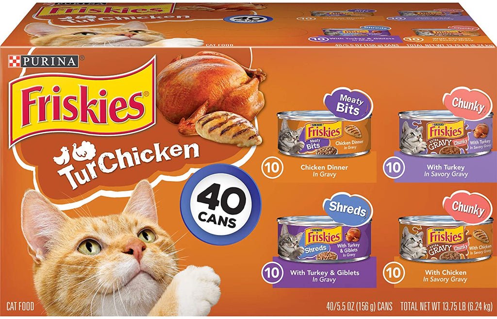 Purina Friskies – Alimento húmedo en conserva para gatos, 40 unidades Paquetes variados. - BESTMASCOTA.COM