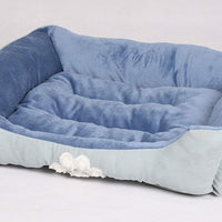 Long Rich Reversible Rectangle Pet Bed Dog Bed with Dog Paw Embroidery,Medium size, by Happycare Textiles - BESTMASCOTA.COM