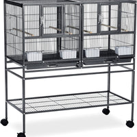 Jaula criadora de aves con soporte, dividida en dos partes, modelo F070 Hampton Deluxe, de Prevue Pet Products - BESTMASCOTA.COM